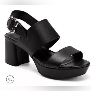 Aerosoles Chunky Leather Sandals - Camera